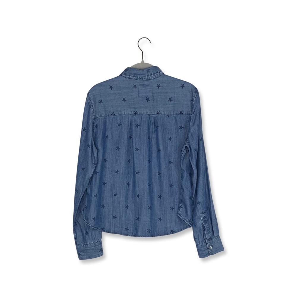 Rails Chambray Star Pattern Button Up Tencel Lyoc… - image 2